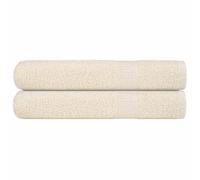 Mangloder FROGN - Set di 2 asciugamani color crema, 100 x 200 cm, 100% cotone filato ad anelli, 360 g/m², Oeko-Tex Standard 100, assorbenti e morbidi, per bagno, spiaggia, sauna, spa
