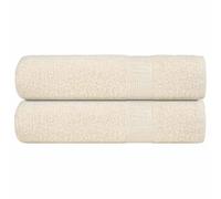 Mangloder FROGN Set di 2 asciugamani color crema, 50 x 100 cm, in 100% cotone filato ad anelli, 360 g/m², assorbenti, morbidi, per bagno, spa, viaggi e asciugatura quotidiana