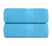 Mangloder FROGN - Set di 2 asciugamani per ospiti, 30 x 50 cm, 360 g/m², in cotone, assorbente e soffice, per bagno, sauna, spiaggia, spa e ospiti, colore: turchese
