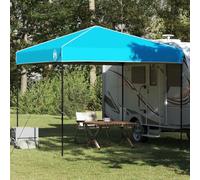 Mangloder - Gazebo blu in tessuto, 243 x 243 x 251 cm, pieghevole e impermeabile, con telaio in acciaio, tenda resistente alle intemperie, per giardino, terrazza, esterni, campeggio, matrimonio