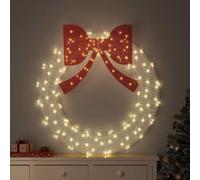 Mangloder - Ghirlanda natalizia con 150 LED bianco caldo, 120 cm, in acrilico, USB, con telecomando, decorazione natalizia per finestre interne ed esterne, moderna, infrangibile, Avvento, inverno