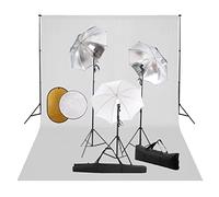 Mangloder Kit da studio fotografico con lampade, ombrelli, sfondo, riflettore, treppiede, luce da studio, diffusore per fotografia professionale, ritratto, ripresa di prodotti, video, attrezzatura da