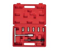 Mangloder - Kit di pulizia per iniettori diesel, 7 pezzi, con frese piatte e angolate, per la manutenzione e la riparazione del veicolo, adatto per Bosch, Delphi, Mercedes-Benz, Fiat, Iveco, BMW