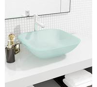 Mangloder - Lavabo in vetro opaco, 42 x 42 x 14 cm, per bagno e WC degli ospiti, spessore 1,2 cm, facile da pulire, design moderno per lavabo e sanitari