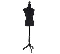 Mangloder - Manichino da donna in velluto nero, altezza regolabile da 133 a 168 cm, manichino da vetrina per moda, tessuto, abbigliamento e decorazione per la casa