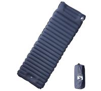 Mangloder Materassino autogonfiante con cuscino, grigio, per campeggio, trekking e viaggi, impermeabile, spessore 10 cm, leggero, arrotolabile, con pompa a piede, ideale come base, protezione del