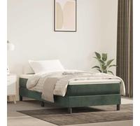 Mangloder Materasso a molle insacchettate, medio, verde scuro, 100 x 210 x 20 cm, rivestimento in velluto, traspirante, ergonomico, di supporto, per letto degli ospiti, imbottito, comfort per il sonno