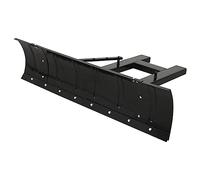 Mangloder Pala da neve per carrelli elevatori, 150 x 38 cm, nero, in acciaio verniciato a polvere e gomma con 3 angoli, accessori di montaggio per servizio invernale, vialetto, marciapiede e cortile