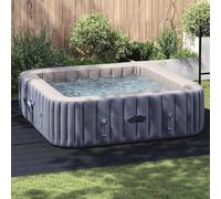 Mangloder - Pellicola per pavimento in tessuto non tessuto, 396 x 396 x 0,1 cm, pieghevole, set da 3 pezzi, per piscina da giardino, piscina fuori terra, vasca idromassaggio, protegge terrazza e fondo
