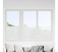 Mangloder - Pellicola protettiva per finestre, 2 pezzi, motivo floreale opaco, in PVC, 45 x 500 cm, pellicola statica per bagno, ufficio, porte e interni, con protezione dalla luce