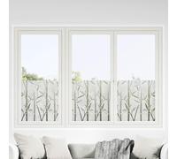 Mangloder - Pellicola protettiva per finestre, effetto bambù, opaca, in PVC, traslucida, adesiva, statica, per bagno, camera da letto, cucina, soggiorno e ufficio, 4 pezzi, 45 x 500 cm