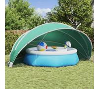 Mangloder Pool-Dom 546 x 516 x 250 cm in poliestere 185T con rivestimento in PU, copertura per piscina da giardino e piscina, resistente alle intemperie, pieghevole, protezione dalle foglie e