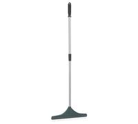 Mangloder - Rastrello per prato artificiale, scopa con manico telescopico da 80 a 131 cm, testa in polipropilene con setole in nylon e manico in acciaio per giardino, terrazza, aiuole, erba, muschio