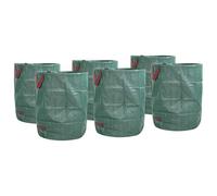 Mangloder - Sacchi della spazzatura da giardino, 12 pezzi, in polipropilene, 66 x 66 x 83,5 cm, con manici, per rifiuti da giardino, interni ed esterni, riciclaggio
