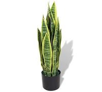 Mangloder Sansevieria artificiale in vaso da 65 cm, verde, pianta artificiale con 21 foglie, pianta artificiale per soggiorno, ufficio, bagno, decorazione moderna, realistica