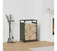 Mangloder - Scaffale per legna da ardere, in acciaio laminato a freddo, 44 x 28 x 65 cm, portata 60 kg, supporto per legna da ardere, per conservazione, asciugatura, ordine in soggiorno, giardino e