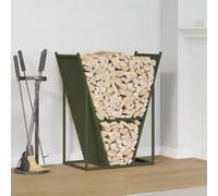 Mangloder - Scaffale per legna da ardere in acciaio laminato a freddo, 69,5 x 35 x 81 cm, portata 100 kg, supporto per legna da ardere, per conservazione, asciugatura, ordine, interni ed esterni