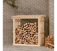 Mangloder - Scaffale per legna da ardere, in legno di pino massiccio, 108 x 64,5 x 109 cm, supporto per legna da ardere, per riporre e impilare la legna da ardere, per interni ed esterni