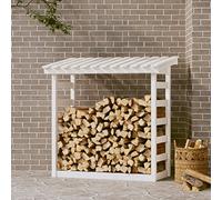 Mangloder - Scaffale per legna da ardere, in legno di pino massiccio, 108 x 64,5 x 110 cm, per legna da ardere, cestino per legna da ardere, supporto per interni ed esterni, conservato asciutto e