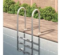 Mangloder - Scala per piscina in acciaio inox 304, 54 x 38 x 158 cm, con 3 gradini antiscivolo, per piscina, vasca idromassaggio, piscina, aiuto per l'ingresso all'aperto e presa sicura