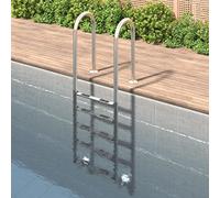 Mangloder Scala per piscina in acciaio inox 304 spazzolato, 54 x 38 x 211 cm, 5 gradini antiscivolo, aiuto per l'ingresso per piscina da incasso, vasca idromassaggio, piscina e vasca, stabile e
