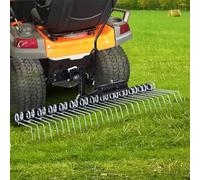 Mangloder Scarificatore per Tagliaerba in Acciaio Zincato 109cm 14 Molle Doppie Accessori Trattore per Grandi Pratti, Rimuovere Muschio ed Erbacce Cura del Prato e Ventilazione del Suolo