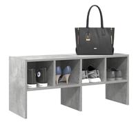 Mangloder Scarpiera impilabile in legno grigio cemento, 89,5 x 30 x 40 cm, portata 40 kg per ripiano, per corridoio, corridoio, camera da letto, con conservazione ordinata e facile da montare