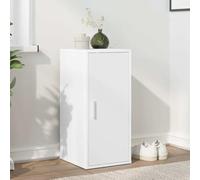 Mangloder Scarpiera in legno bianco, 32 x 35 x 70 cm, con 5 ripiani e porta, salvaspazio, per corridoio, camera da letto, scarpiera chiusa, organizer per riporre in ordine