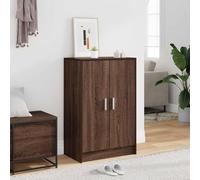 Mangloder Scarpiera marrone effetto rovere, 60 x 35 x 92 cm, con ante chiuse, per corridoio, camera da letto, sistema di organizzazione salvaspazio, scarpiera, organizer