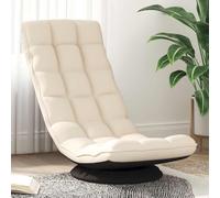 Mangloder Sedia girevole da pavimento, in lino, 70 x 51 x 79 cm, 5 posizioni sdraiate, cuscino a 360 gradi, sedia pieghevole per gaming, lettura e yoga, 110 kg