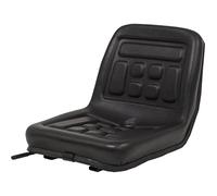 Mangloder Sedile Trattore Universale Nero Telaio in Acciaio e Ecopelle PVC 39x46x35cm 150mm Regolabile con Foro di Scarico per Trattore, Trattorino Rasaerba, Trattore da Giardino