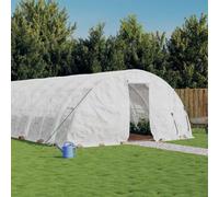 Mangloder Serra in PE e Acciaio Zincato, 110 m², 22 x 5 x 2,3 m, Serra Serra con Porta Rollable e 4 Finestre a Rete per Esterni, Coltivazione, Verdura e Protezione delle Piante Resistente alle