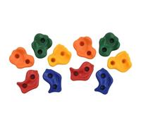 Mangloder - Set di 10 pietre da arrampicata multicolore in PE per bambini in giardino, accessori da parete da arrampicata, viti incluse, adatte per struttura da arrampicata, torre da gioco, attività