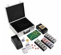 Mangloder - Set di 300 fiches da poker da 11,5 g, con valigetta in alluminio, per torneo, Texas Holdem, Blackjack, roulette, gioco di società, serate, famiglia, principianti, allenamento