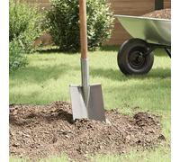 Mangloder - Set di 4 testine per pala, 43 x 17 cm, in acciaio verniciato a polvere, per giardino, piante, terra, sabbia, ghiaia e uso esterno per aiuola, prato e campeggio