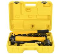 Mangloder - Set di strumenti a crimpare idraulici da 22-60 mm, con 6 set di adattatori, durevoli, per piastre in acciaio morbido sotto i 3 mm, impugnatura ergonomica, ideale per riparazioni