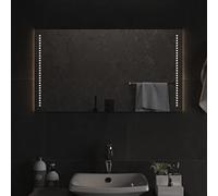 Mangloder Specchio Bagno LED 50x90cm Senza Cornice in Vetro IP65 Impermeabile Porta USB 1.5M Montaggio Verticale o Orizzontale per Bagno, Trucco e WC degli ospiti