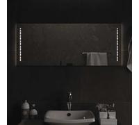 Mangloder - Specchio da bagno a LED, 100 x 40 cm, senza cornice, in vetro, illuminato con porta USB e i protezione IP65, spessore 4 mm, per bagno, trucco, corridoio, camera da letto e WC degli