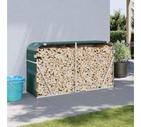 Mangloder - Supporto per legna da ardere, in acciaio zincato, 180 x 45 x 100 cm, con 2 ganci, per stufa a legna, stufa a piastrelle, giardino, terrazza, balcone, asciutto e ordinato