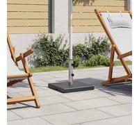 Mangloder - Supporto per ombrellone in granito, 20 kg, base quadrata nera, con supporto in acciaio inox, 40 x 40 cm, adattatore per pali da 38 a 48 mm, antivento, per giardino, balcone, terrazza