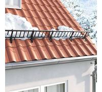 Mangloder - Supporto per protezione antineve, nero, 29,5 x 3 x 34,5 cm, in acciaio verniciato a polvere, per montaggio sul tetto, resistente alle intemperie, come supporto contro lo slittamento