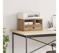 Mangloder - Supporto per stampante in legno di rovere Artisan, 40 x 32 x 24 cm, con cassetto e vano portaoggetti per ufficio, moderno, organizzazione dei cavi, ideale come tavolo per stampante