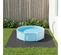 Mangloder - Tappetino protettivo per piscina, 24 pezzi, nero, in schiuma EVA, 8,64 m², 60 x 60 x 2 cm, modulare per piscina da giardino, vasca idromassaggio, antiscivolo e trattiene il calore