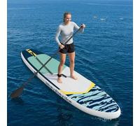 Mangloder - Tavola SUP gonfiabile, 366 x 81 x 15 cm, blu, per acqua, fiume e mare, modello Allround Touring con pompa, guinzaglio, pinna, borsa per il trasporto, ideale per principianti, famiglia