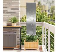 Mangloder - Tela da giardino in acciaio inox, 32 x 140 cm, opaca, intarsio decorativo, per terrazza e giardino, resistente alle intemperie, arte moderna da parete per una maggiore privacy