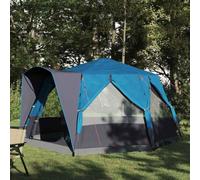 Mangloder - Tenda a cabina per 5 persone, colore blu e grigio, 333 x 317 x 194 cm, tenda familiare impermeabile con materiale resistente ai raggi UV, montaggio rapido