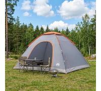 Mangloder - Tenda da campeggio con tettuccio grigio arancione, 335 x 275 x 180 cm, leggera, impermeabile, per escursioni all'aperto, trekking, festival e giardino, ideale per famiglie, viaggi con