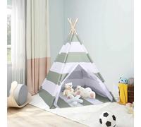Mangloder - Tenda da gioco per bambini, 120 x 120 x 150 cm, in legno di pino massiccio, pieghevole, per cameretta dei bambini, giardino, esterni, con borsa per il trasporto, nascondiglio stabile per