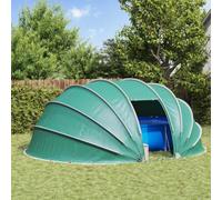 Mangloder Tenda da piscina a cupola, 538 x 440 x 204 cm, verde mare, in poliestere 185T con rivestimento in PU, resistente alle intemperie, porte arrotolabili con cerniera, per piscina da giardino