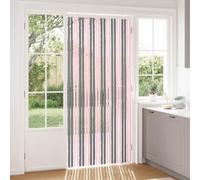 Mangloder Tenda Zanzariera in ciniglia argento grigio e rosa, 100 x 220 cm, in 100% PP con ganci, per apertura porta e porta del balcone, permeabile all'aria, autochiudente, per estate e ventilazione